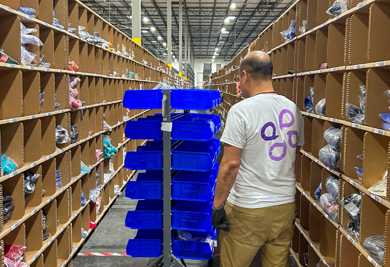 Quiet Platforms warehouse worker